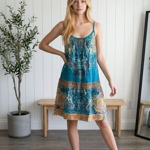 Lucky Brand Rayon Boho Print Dress